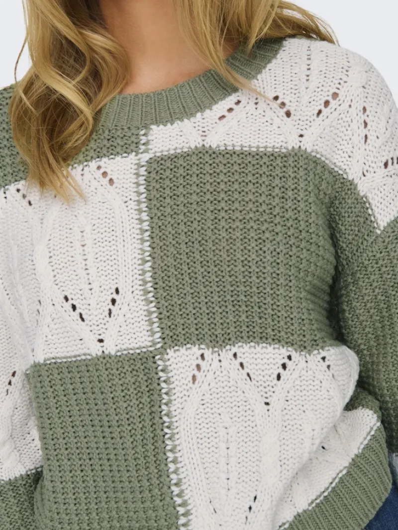 JDY Pullover & Sweatshirts*JUSTY L/S MIX STRUC PULLOVER KNT NOOS sea spray