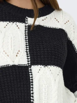 JDY Pullover & Sweatshirts*JUSTY L/S MIX STRUC PULLOVER KNT NOOS Black