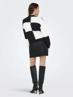 JDY Pullover & Sweatshirts*JUSTY L/S MIX STRUC PULLOVER KNT NOOS Black