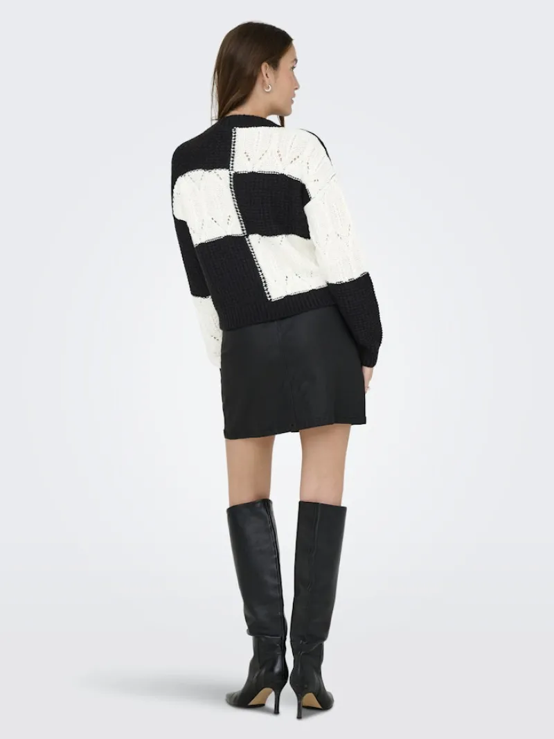 JDY Pullover & Sweatshirts*JUSTY L/S MIX STRUC PULLOVER KNT NOOS Black