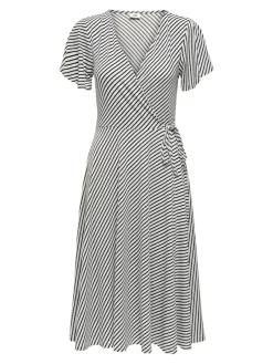 JDY Kleider*KIRKBY S/S WRAP DRESS JRS tapioca
