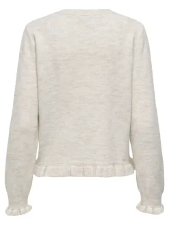 JDY Pullover & Sweatshirts*LETTY L/S ON FRILL CARDIGAN KNT NOOS birch
