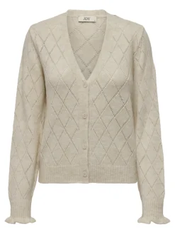 JDY Pullover & Sweatshirts*LETTY L/S V-NECK STRUC CARDI KNT NOOS Whitecap Gray