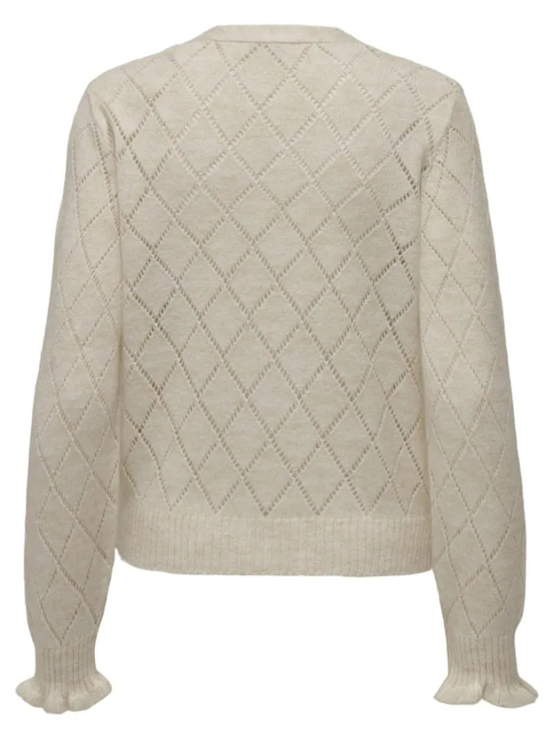 JDY Pullover & Sweatshirts*LETTY L/S V-NECK STRUC CARDI KNT NOOS Whitecap Gray