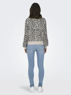 JDY Pullover & Sweatshirts*LORRAINE ANIMAL L/S PULLOVER KNT NOOS cement1