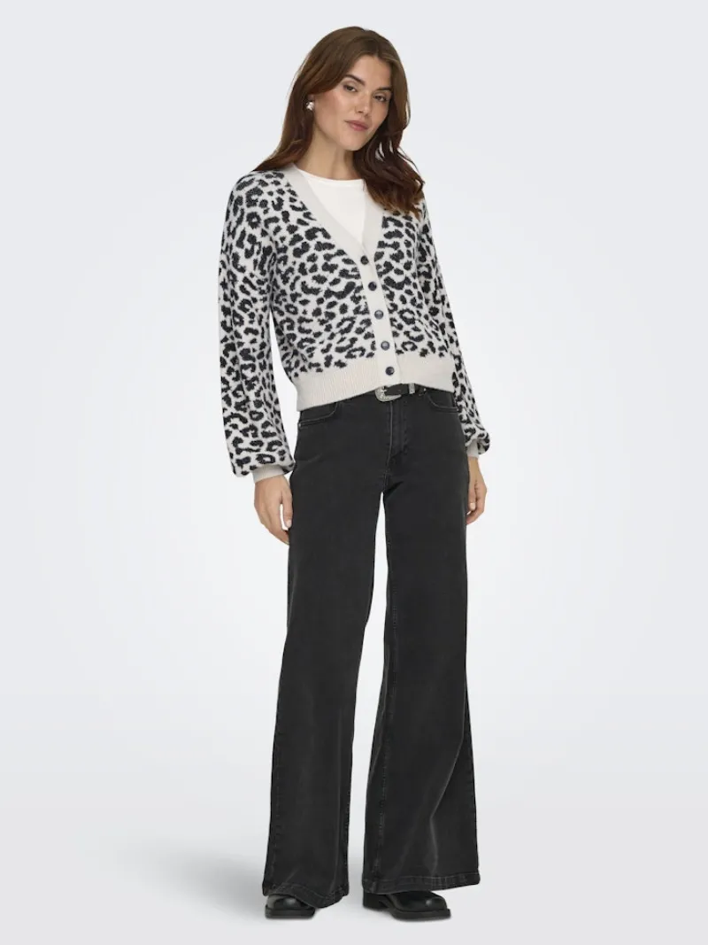 JDY Pullover & Sweatshirts*LORRAINE ANIMAL SHORT CARDIGAN KNT Cement