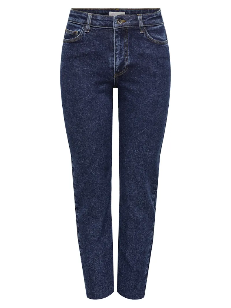 JDY Jeans*LULLU HWSTRAIGHT ANK JEANS DB NOOS Dark Blue Denim