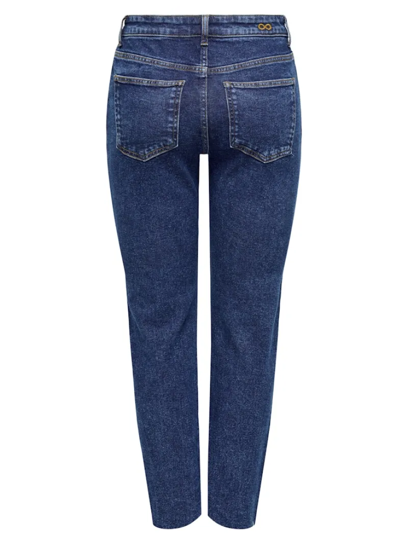 JDY Jeans*LULLU HWSTRAIGHT ANK JEANS DB NOOS Dark Blue Denim