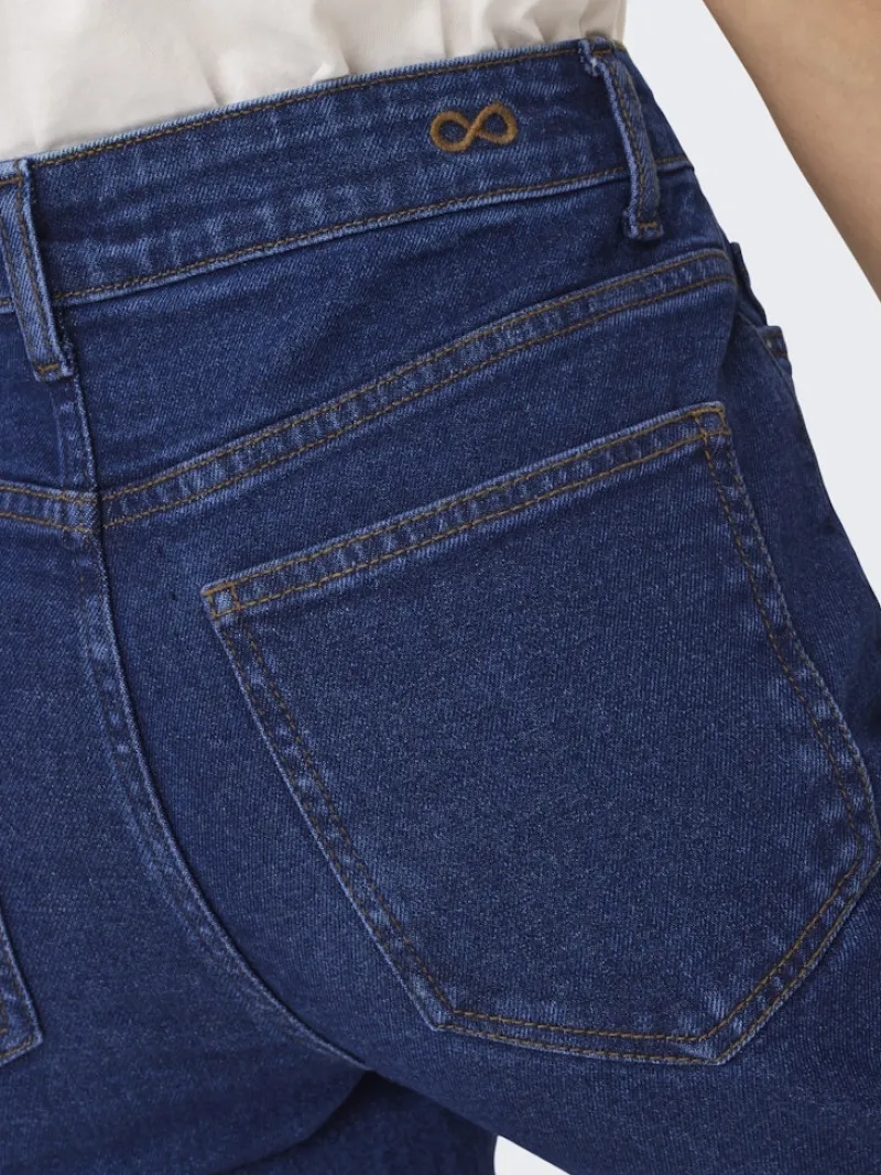 JDY Jeans*LULLU HWSTRAIGHT ANK JEANS DB NOOS Dark Blue Denim