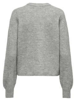 JDY Pullover & Sweatshirts*LUMI LIFE L/S BUTTON CARDIGA KNT NOOS Medium Grey Melange