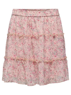 JDY Röcke*MELLY SKIRT WVN LO Peach Whip-ROSE FLOWER