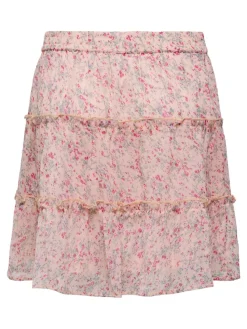 JDY Röcke*MELLY SKIRT WVN LO Peach Whip-ROSE FLOWER