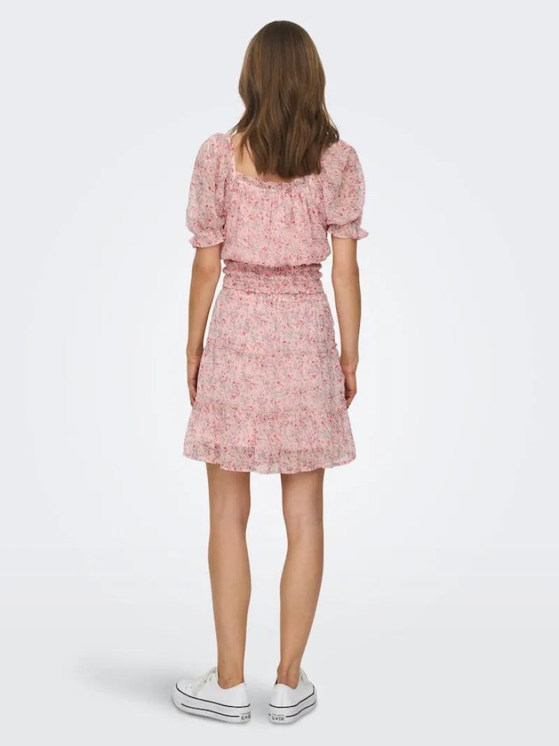 JDY Röcke*MELLY SKIRT WVN LO Peach Whip-ROSE FLOWER