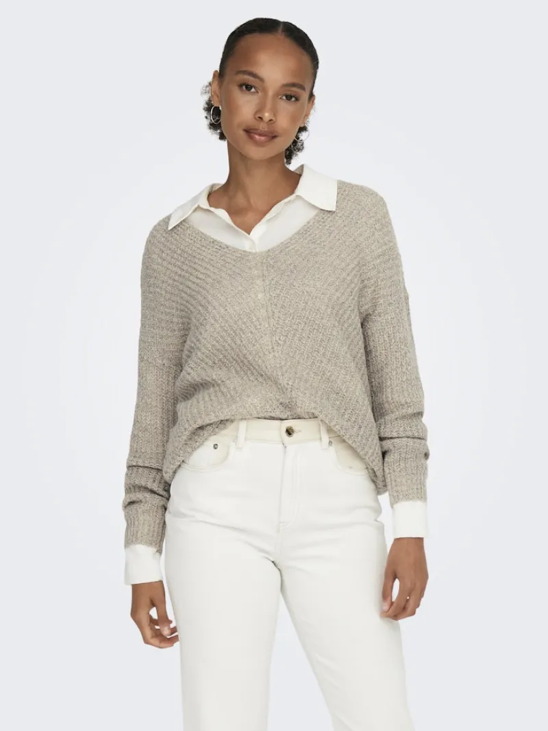 JDY Pullover & Sweatshirts*NEW MEGAN L/S PULLOVER KNT NOOS Cement