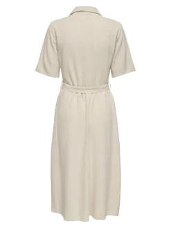 JDY Kleider*SAY 2/4 MIDI SHIRT DRESS WVN NOOS oatmeal