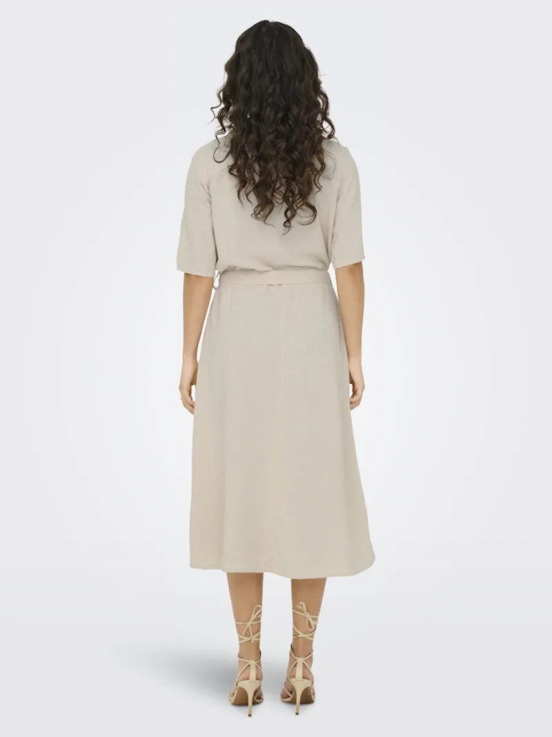 JDY Kleider*SAY 2/4 MIDI SHIRT DRESS WVN NOOS oatmeal