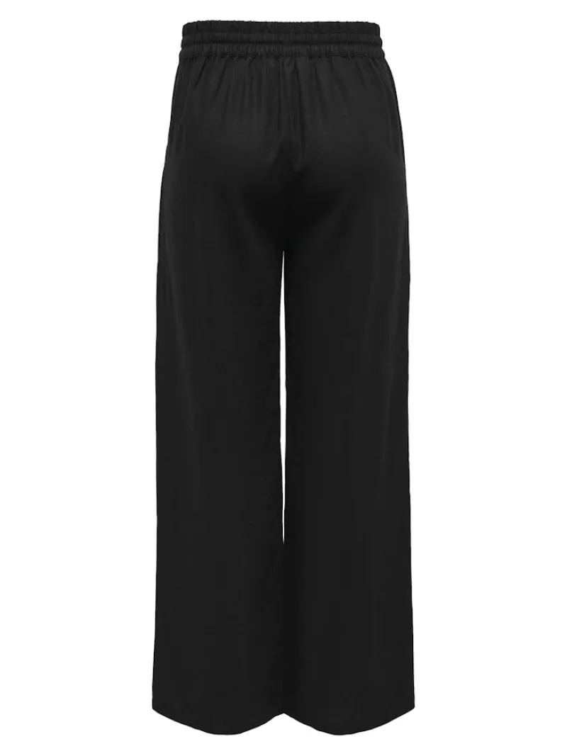JDY Hosen*SAY HW LINEN WIDE PANT WVN NOOS Black