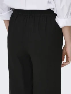 JDY Hosen*SAY HW LINEN WIDE PANT WVN NOOS Black