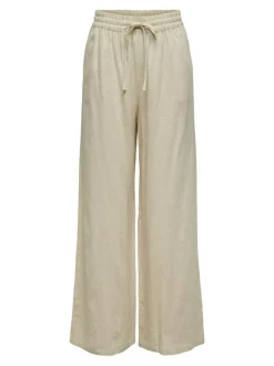 JDY Hosen*SAY HW LINEN WIDE PANT WVN NOOS oatmeal