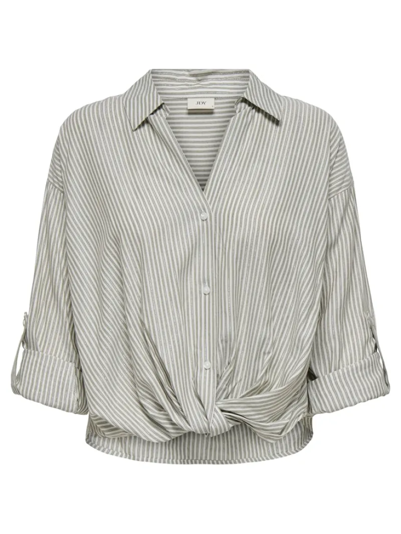 JDY Blusen*SELMA L/S KNOT LUREX SHIRT WVN cloud dancer2