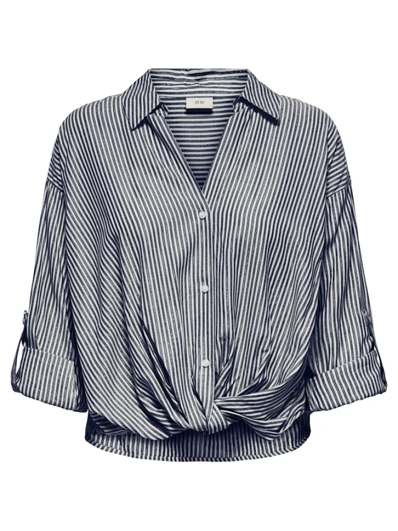 JDY Blusen*SELMA L/S KNOT LUREX SHIRT WVN cloud dancer1