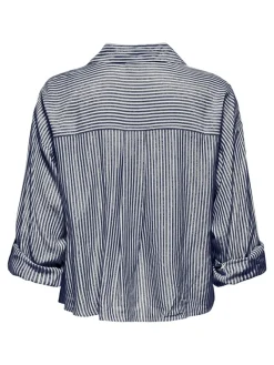 JDY Blusen*SELMA L/S KNOT LUREX SHIRT WVN cloud dancer1