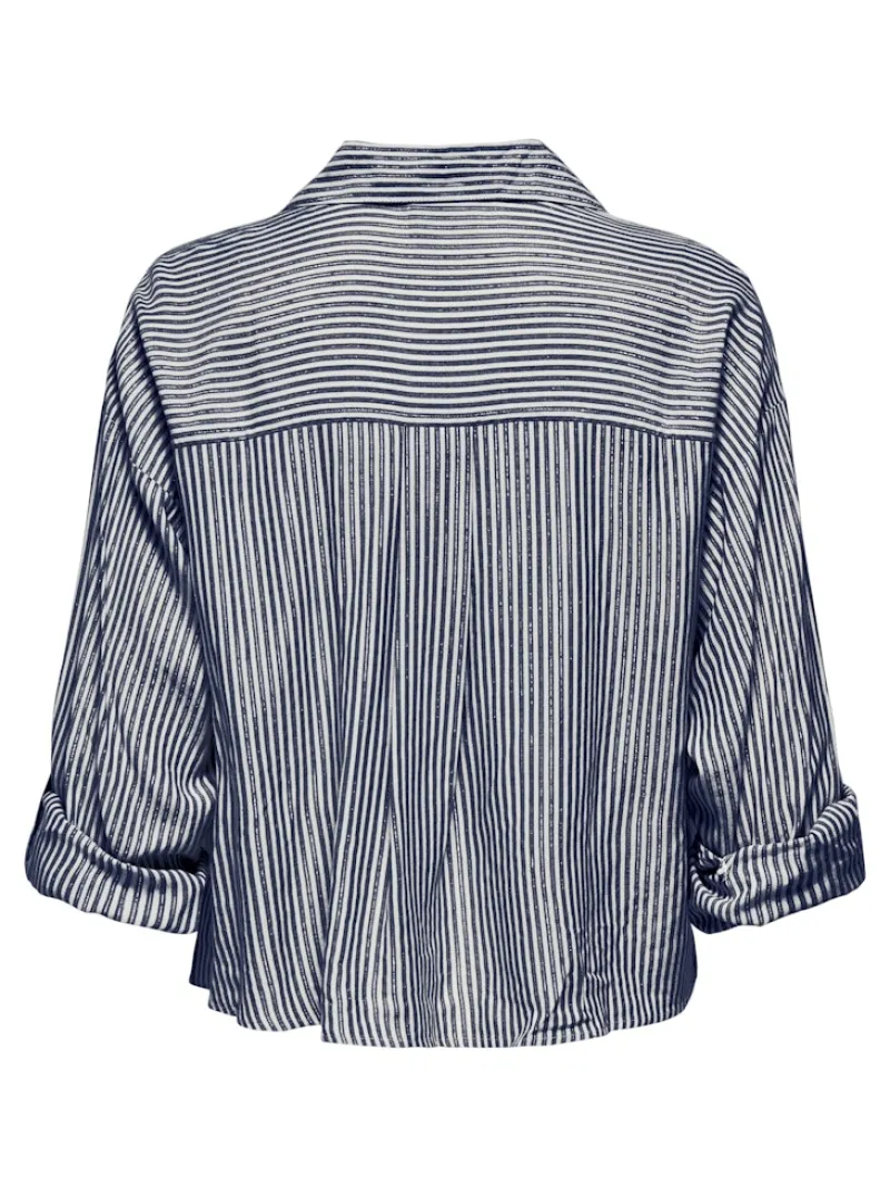 JDY Blusen*SELMA L/S KNOT LUREX SHIRT WVN cloud dancer1