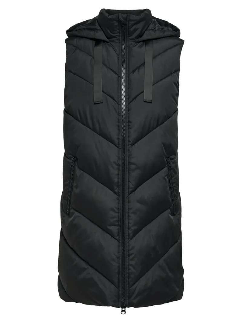 JDY Westen*SKYLAR LIFE HOOD WAISTCOAT OTW NOOS Black