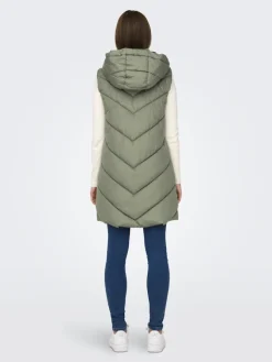 JDY Westen*SKYLAR LIFE HOOD WAISTCOAT OTW NOOS vetiver