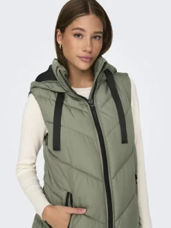 JDY Westen*SKYLAR LIFE HOOD WAISTCOAT OTW NOOS vetiver