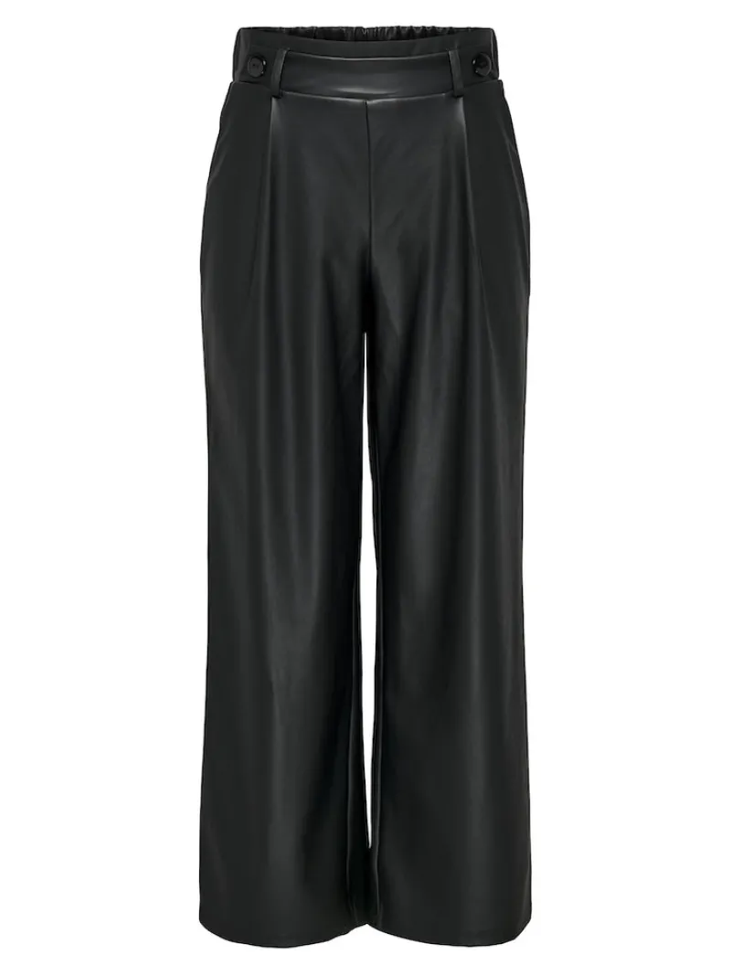 JDY Hosen*SOYA GEGGO PU PANT JRS NOOS Black