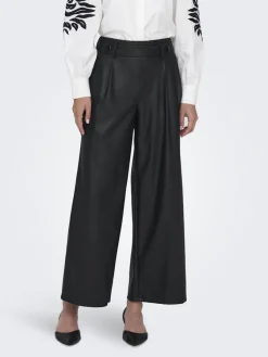 JDY Hosen*SOYA GEGGO PU PANT JRS NOOS Black