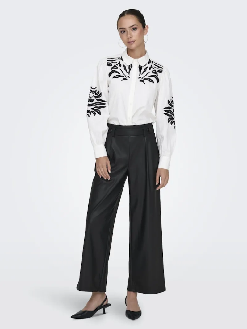 JDY Hosen*SOYA GEGGO PU PANT JRS NOOS Black