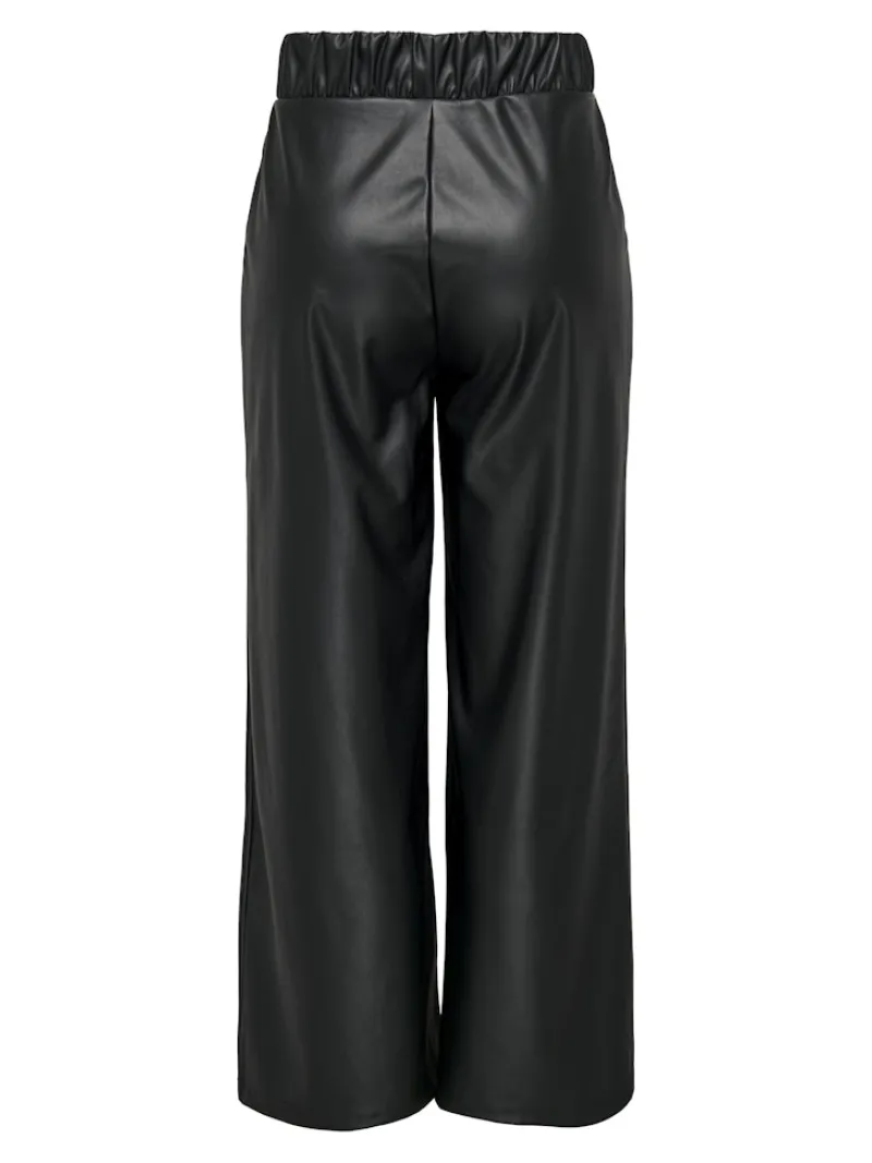 JDY Hosen*SOYA GEGGO PU PANT JRS NOOS Black