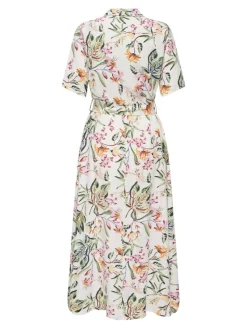 JDY Kleider*STARSEZEN LIFE 2/4 MIDIDRESS WVN NOOS Cloud Dancer