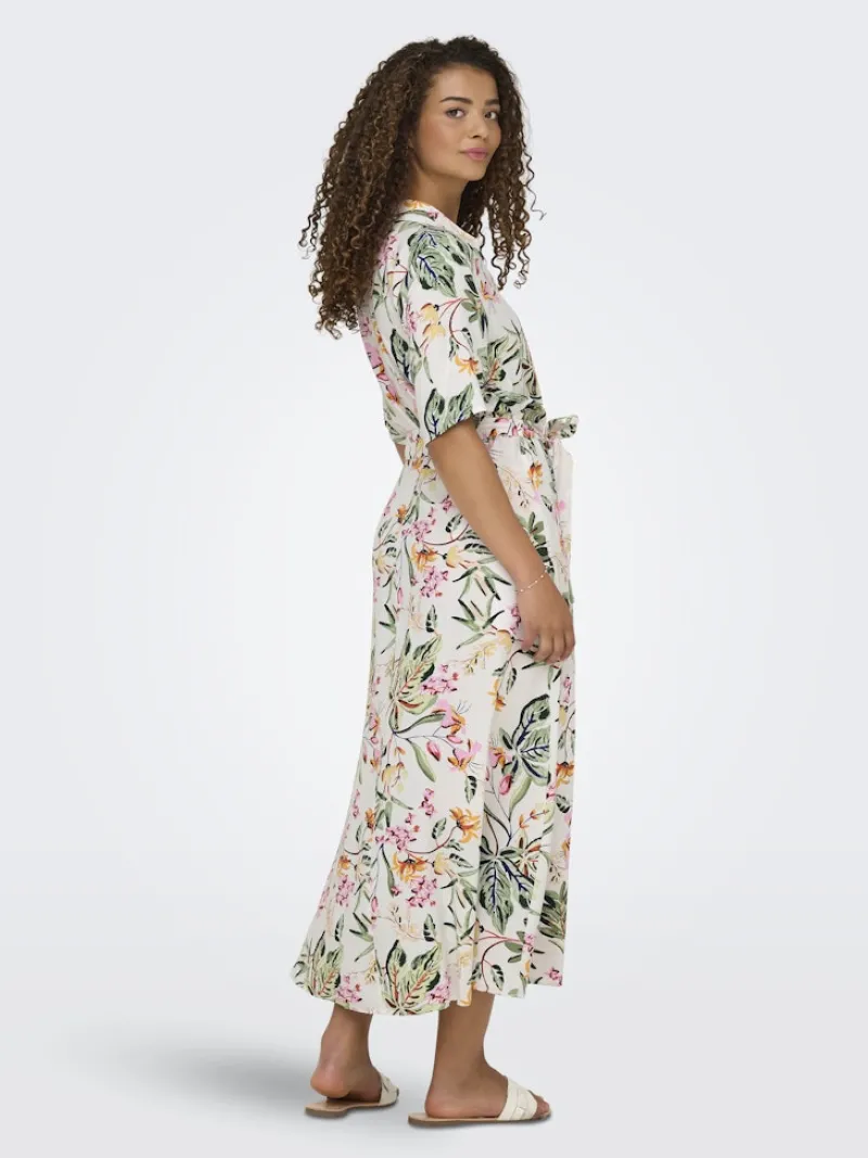 JDY Kleider*STARSEZEN LIFE 2/4 MIDIDRESS WVN NOOS Cloud Dancer