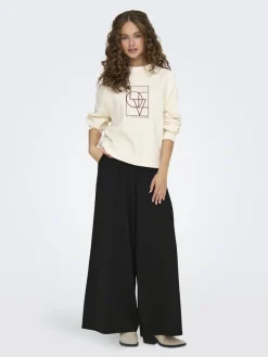 JDY Hosen*TANJA LIFE EXTRA WIDE FLOWY PANT JRS Black