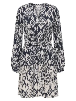 JDY Kleider*TIGER LIFE L/S DRESS WVN Phantom