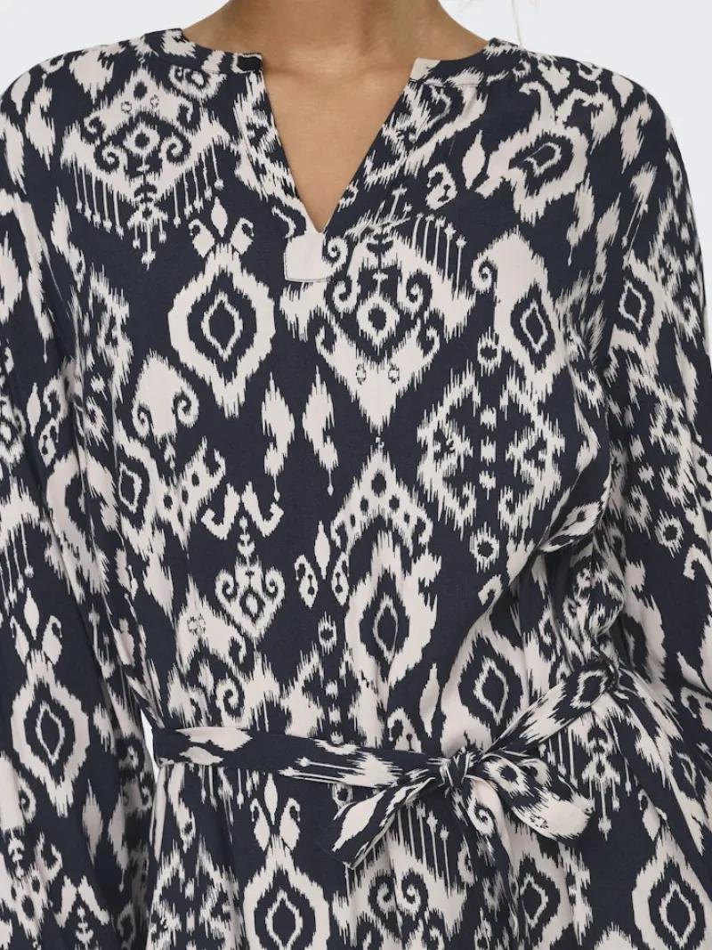 JDY Kleider*TIGER LIFE L/S DRESS WVN Phantom