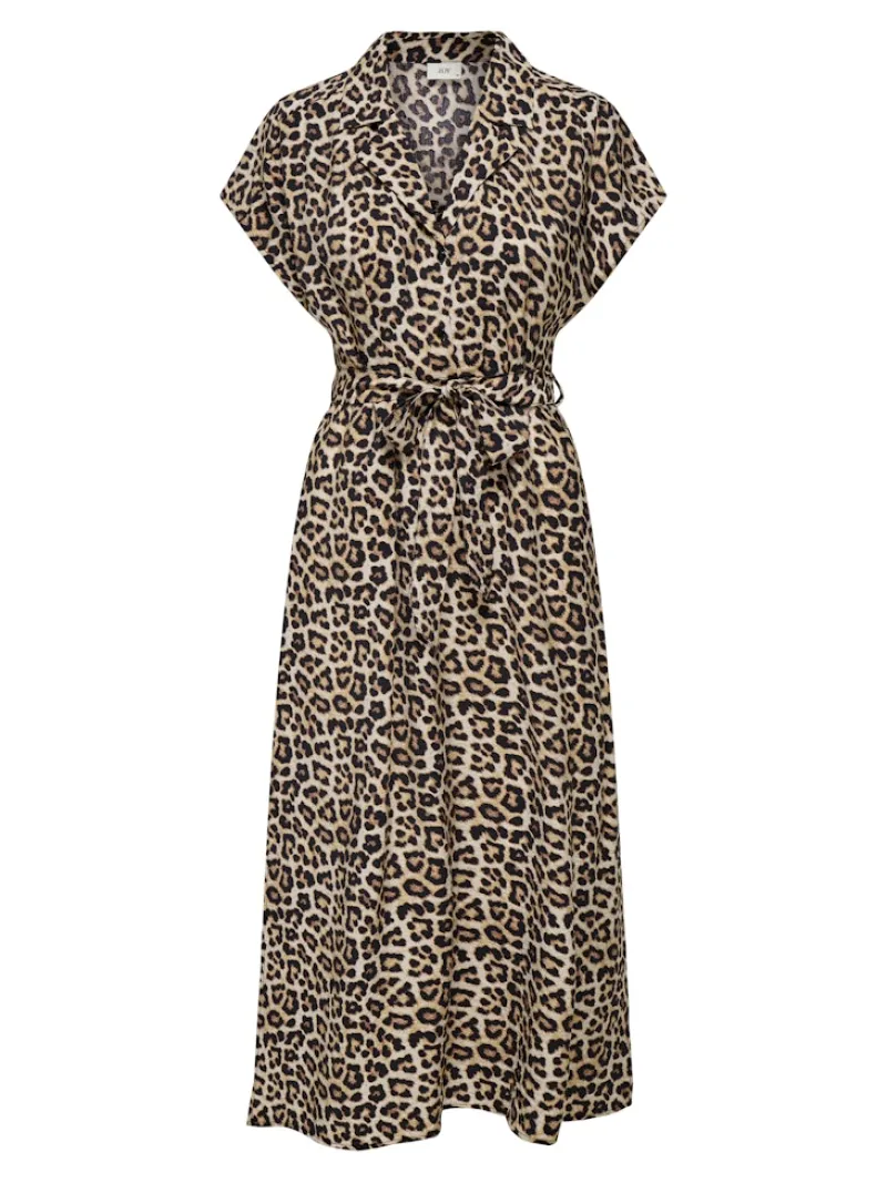 JDY Kleider*TROYA LIFE S/L MIDI DRESS WVN DIA pumice stone