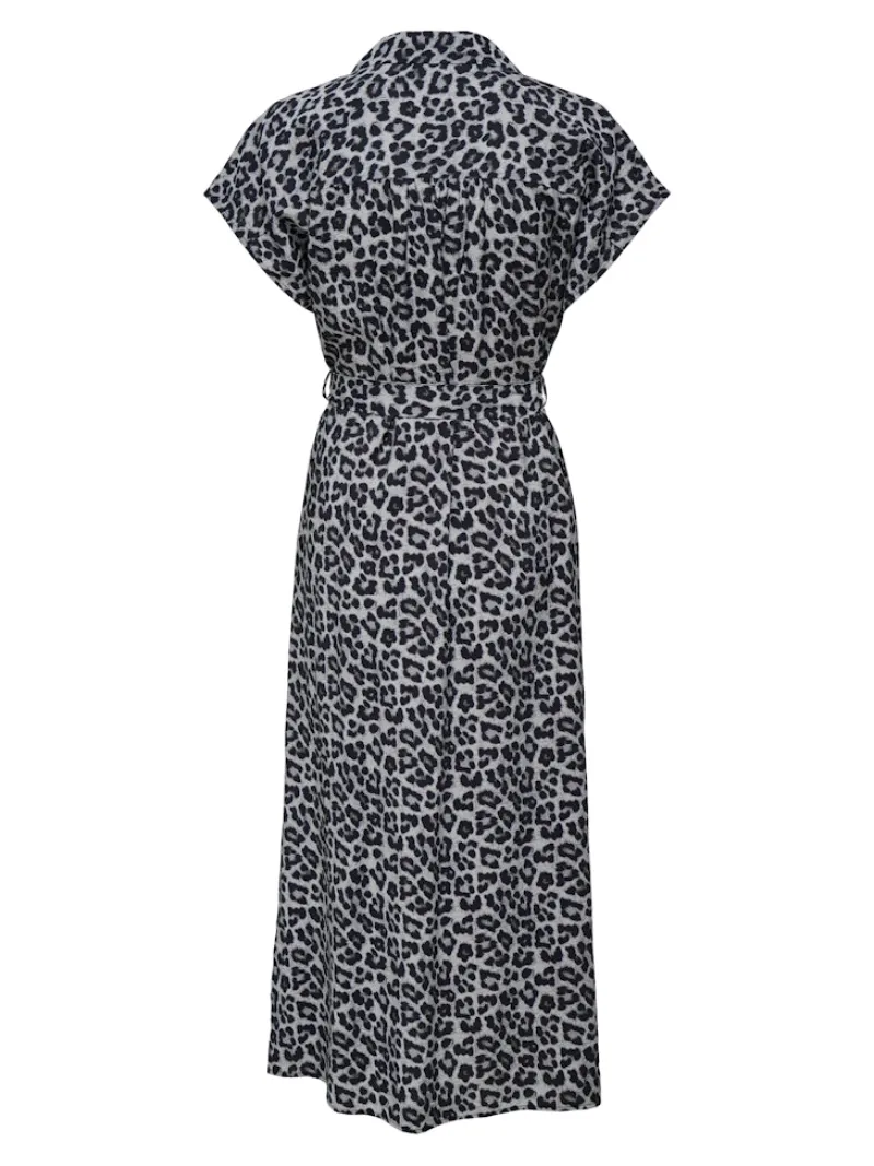 JDY Kleider*TROYA LIFE S/L MIDI DRESS WVN DIA monument