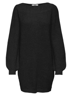 JDY Kleider*WHITNEY MEGAN L/S BOAT DRESS KNT NOOS Black