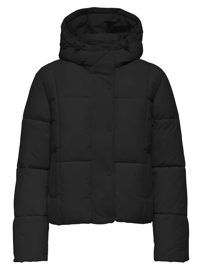 JDY Jacken*WONDER SHORT HOOD PUFFER OTW SIJ Black