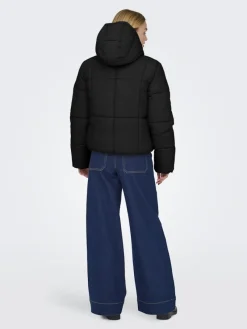JDY Jacken*WONDER SHORT HOOD PUFFER OTW SIJ Black