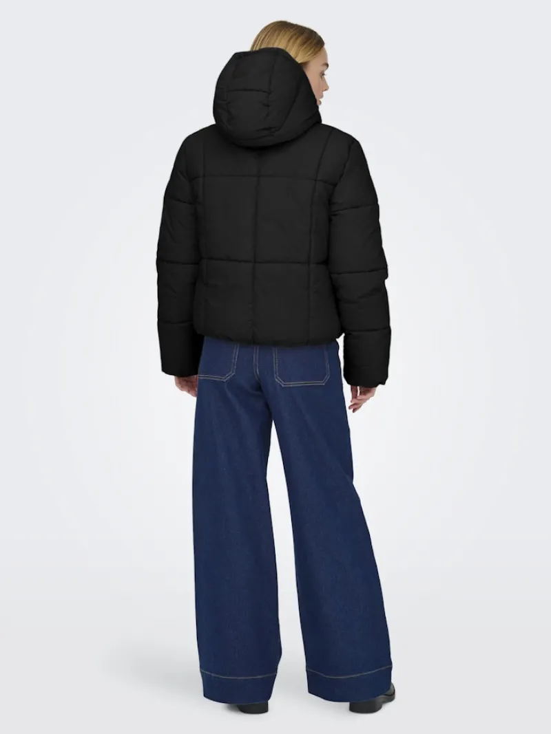JDY Jacken*WONDER SHORT HOOD PUFFER OTW SIJ Black