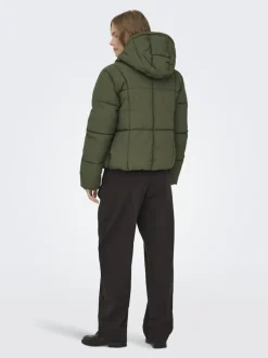 JDY Jacken*WONDER SHORT HOOD PUFFER OTW SIJ Ivy Green
