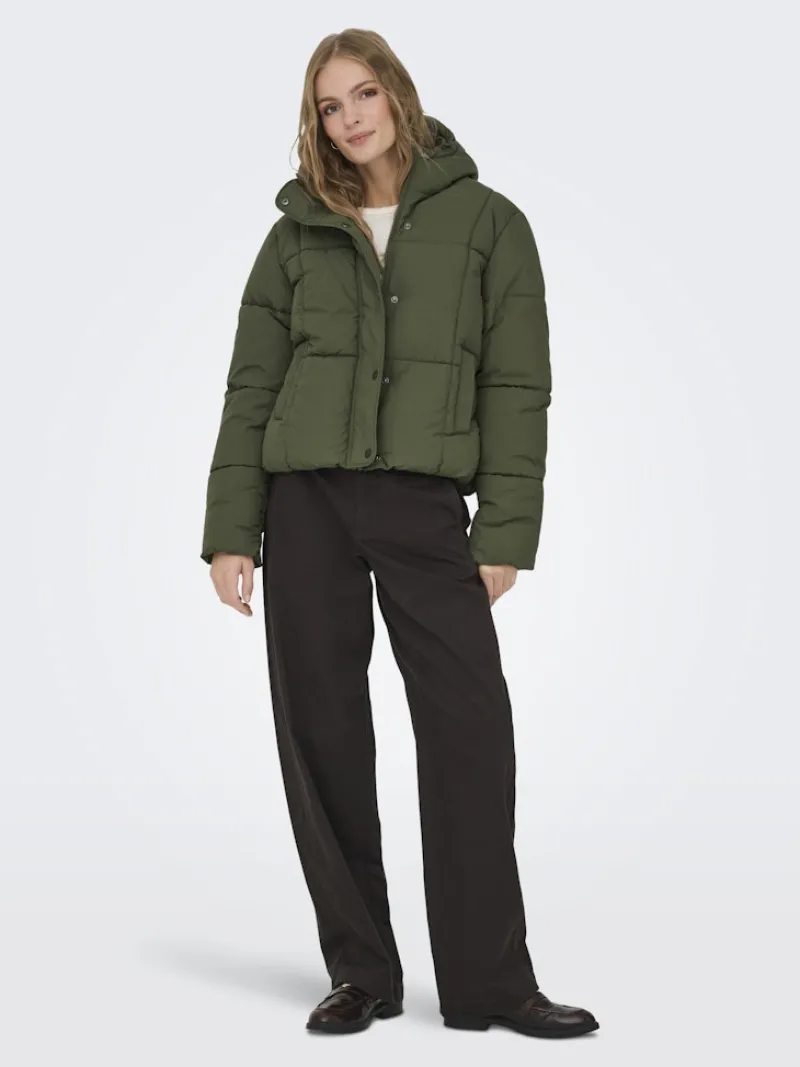 JDY Jacken*WONDER SHORT HOOD PUFFER OTW SIJ Ivy Green