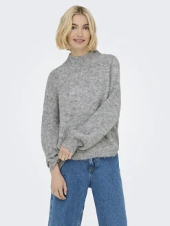 JDY Pullover & Sweatshirts*ZOEY LIFE L/S HN RAGLAN PUL KNT NOOS Light Grey Melange