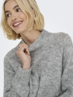 JDY Pullover & Sweatshirts*ZOEY LIFE L/S HN RAGLAN PUL KNT NOOS Light Grey Melange