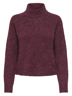 JDY Pullover & Sweatshirts*ZOEY LIFE L/S HN RAGLAN PUL KNT NOOS maroon banner